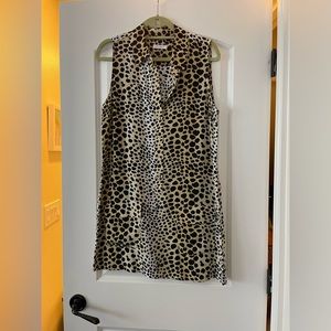 Equipment Silk Leopard Print Dress